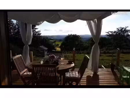maison ossature bois terrain 1240m² tres belle vue imprenable sur montagnes et couchers de