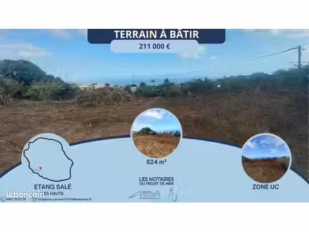terrain 572 m² l'étang-salé