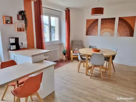 appartement t4 meublé  68m2 calme + buanderie + jardin à 100 m du lac