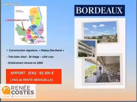 appartement en viager 2 pièces 40 m²