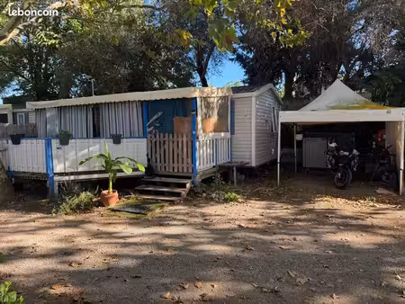 échange mobile home 6 places avec emplacement contre terrain avec habitation