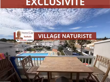 immo'cap au village naturiste - residence port soleil studio au dernier etage - oriente ou