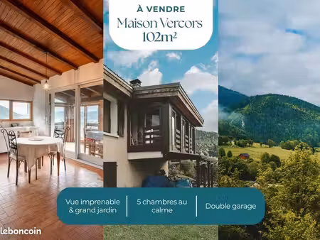 lans en vercors  maison à vendre de 102m2 avec terrain de 900m2