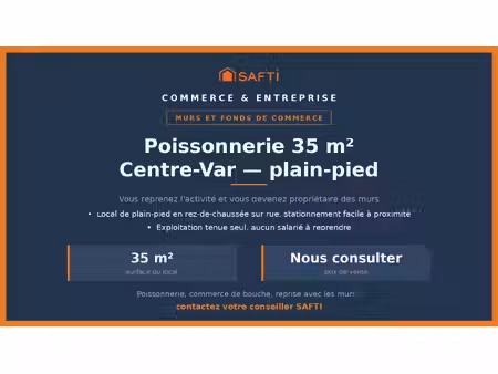 poissonnerie centre-var : murs et fonds vendus