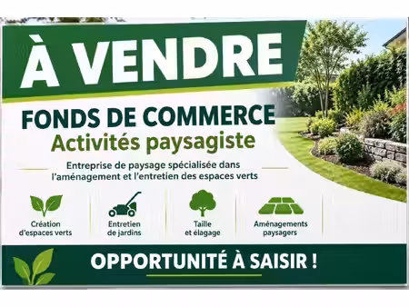 fonds de commerce et matériels  activité paysagiste