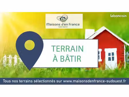 terrain à bâtir de 1046 m² à saint-jean-de-marsacq (40)