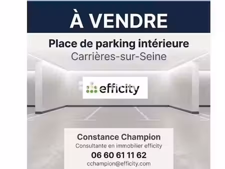 vente parking 10 m² à carrieres-sur-seine (78420)  15 000 €