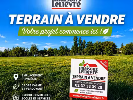 terrain à bâtir de 845 m² à aunay-sous-crecy (28)