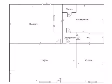 location appartement 2 pièces 36 m² à tours (37000)