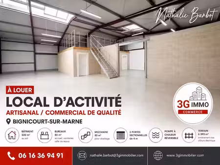 location locaux professionnels 320 m² à bignicourt-sur-marne (51300)  2 111 €