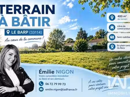 vente terrain au barp (33114) : à vendre / 400m² le barp