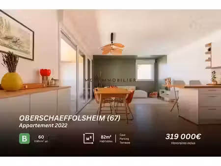 vente appartement 4 pièces 82 m² à oberschaeffolsheim (67203)  319 000 €