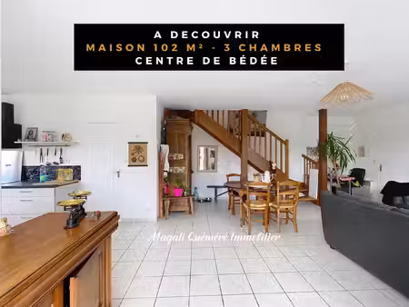 maison 4 pièces centre de bédée avec dépendances.