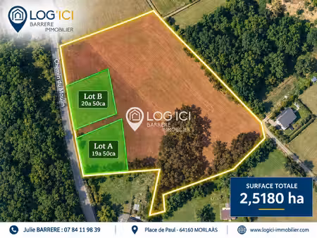 achat terrain 25 180m² riupeyrous 64160