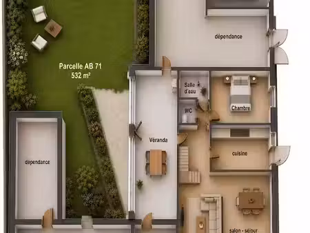 vente maison 6 pièces 102 m² à lys-haut-layon (49310)  133 560 €