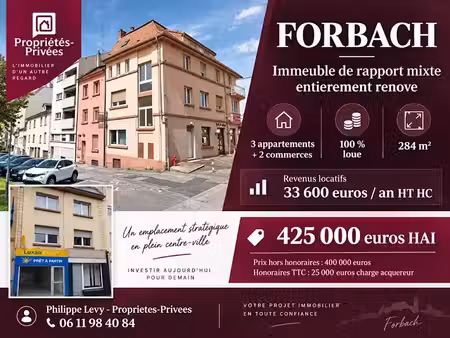 vente locaux professionnels 284 m² à forbach (57600)  425 000 €
