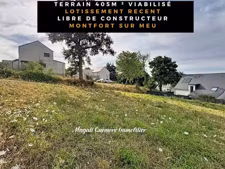 terrain viabilisé libre de constructeur 405 m2