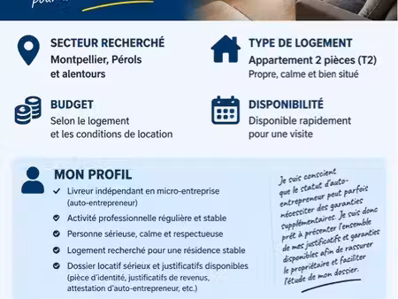 recherche d’appartement t2