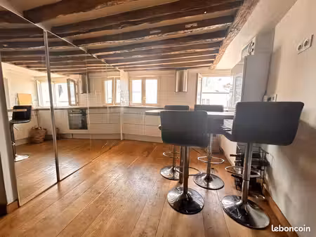 loue 30 m2 meublé paris 3