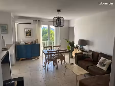 marseille 9e  la pauline  t4 de 64 mètres carrés  plein sud  vue parc  résidence fermée