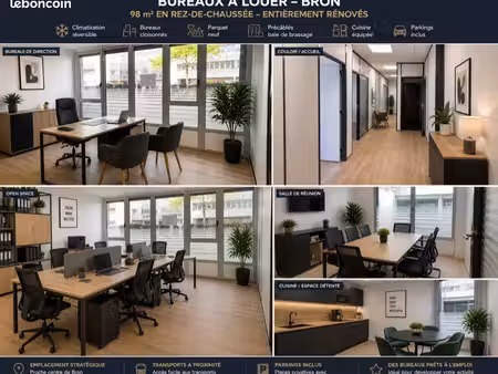 ◊ bureaux rénovés – emplacement stratégique à bron – 98 m² ◊