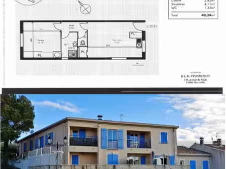 t2 39m² avec locataire en place