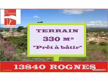 terrain 334 m² rognes