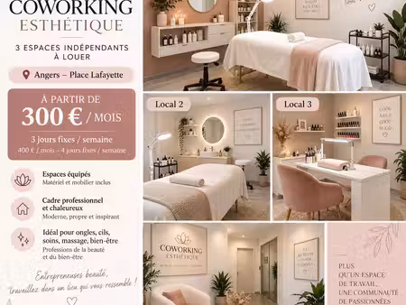 coworking esthétique – angers place lafayette