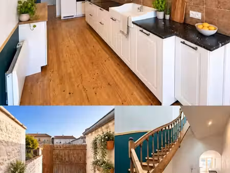 maison de ville en pierre entièrement rénovée – 76 m² – terrasse – jardin de 74 m²