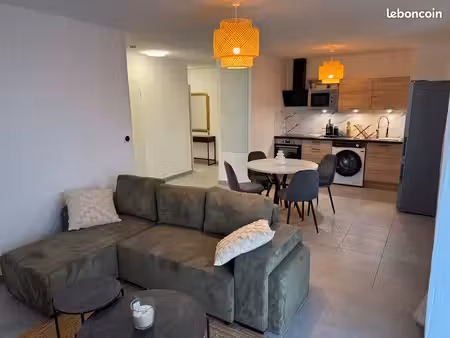 t2 meublé 55 m² – jardin + grande terrasse + parking – tinqueux