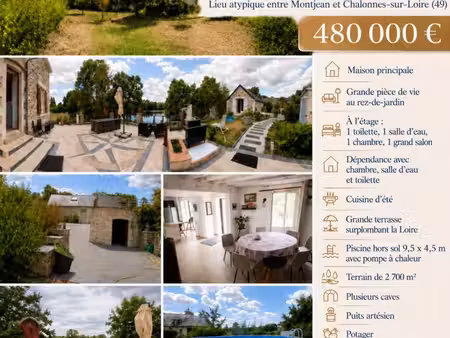 propriété atypique en bord de loire – 2 700 m²