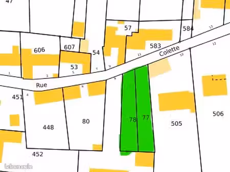 terrain constructible 545 m² – cu positif – tout-à-l'égout – soucy