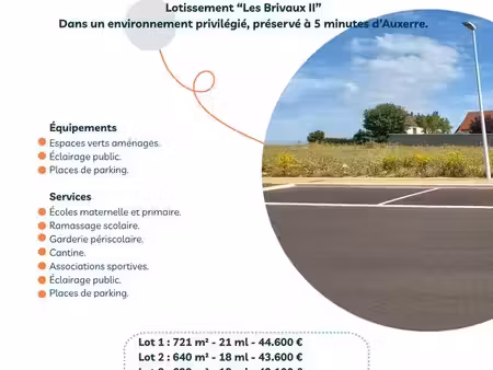 terrains bornés et viabilisés à vallan