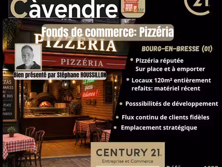 fonds de commerce  pizzeria 128 m² bourg en bresse