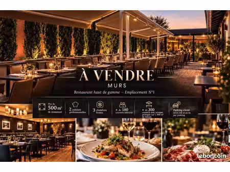 opportunité rare – murs et terrain – restaurant haut de gamme – 1 900 m²