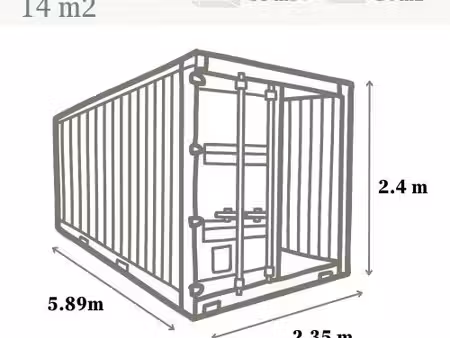 a vendre box sur son emplacement. container 14 m2 . garde meubles garage . narbonne