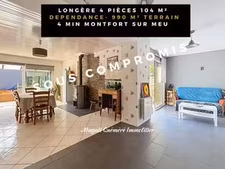 vente maison piscine à montfort-sur-meu (35160) : à vendre piscine / 104m² montfort-sur-me