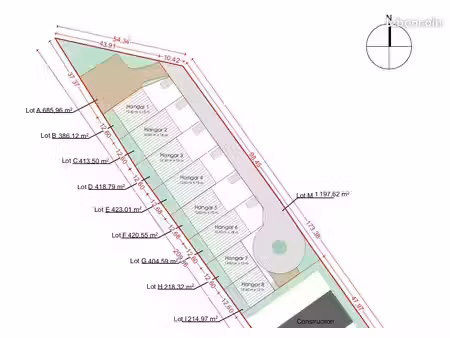 terrain constructible en zone artisanale
