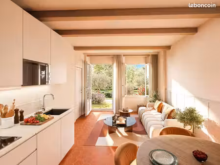 t3 rénové 49.3m² + jardin 43m² + parking double – rognes - 13