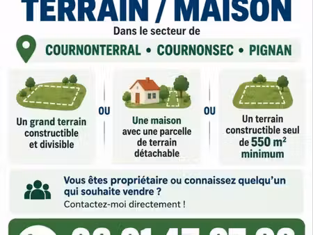 recherche terrain ou parcelle divisible