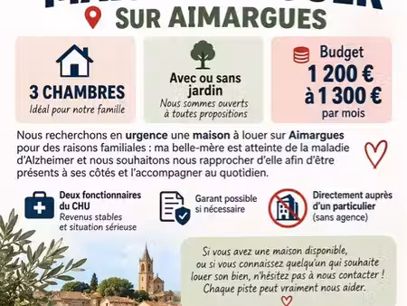 recherche maison sur aimargues urgent