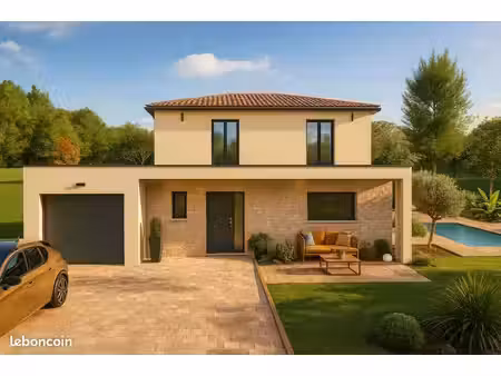 projet de construction d'une maison contemporaine avec terrain de 700 m² à chatonnay (38)