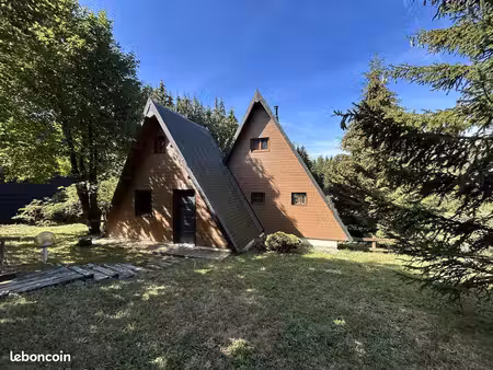 chalet dans la forêt avec magnifique vue