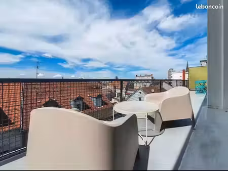 ? t2 lumineux + double terrasse (30m2) – hypercentre mulhouse