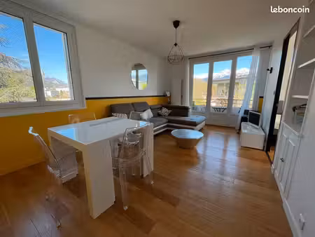 appart 55m² tres lumineux la tronche (proche chu  tram  rocade) meublé+cave; calme