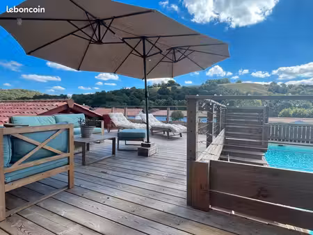 maison bois 185m² avec piscine et cabinet indépendant– la bastide-clairence