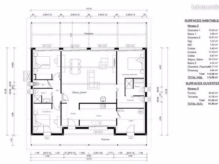 projet de construction d'une maison 116m² avec terrain à hourtin (33) avec permis de const