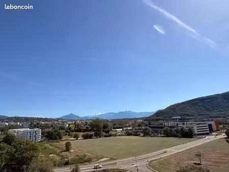 annemasse - t2 traversant 58 m2 - 8e étage - vue mont-blanc  salève et jura - balcon - par