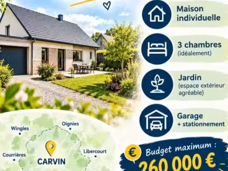 recherche maison carvin et alentours