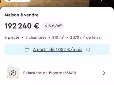 maison à vendre à rabastens de bigorre